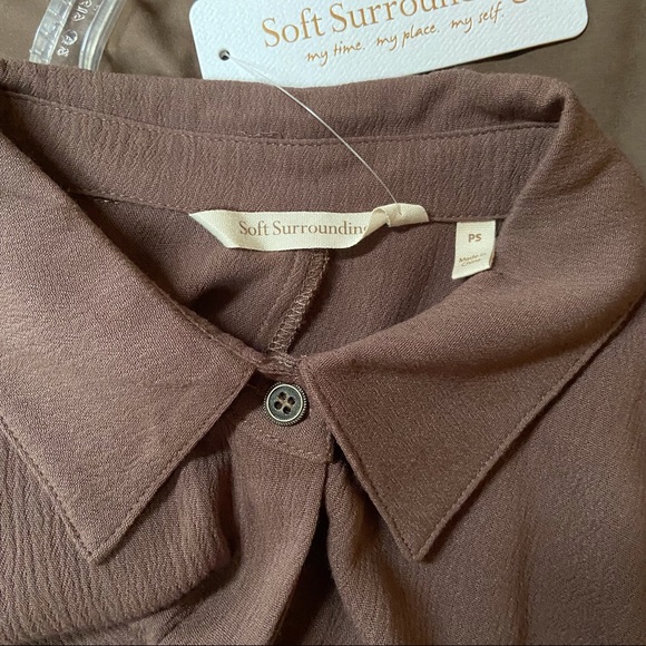 NWT Soft Surroundings button laurel collar dress - Picture 8 of 9